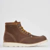Anfibi tacco 1cm camoscio marrone