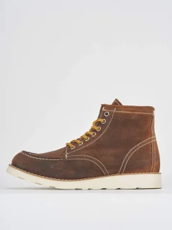 Anfibi tacco 1cm camoscio marrone