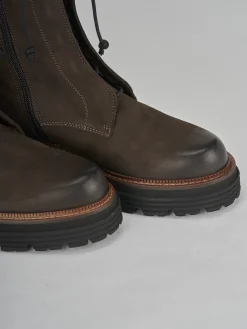 Anfibi tacco 2cm camoscio testa