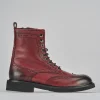 Anfibi tacco 2cm pelle bordo'