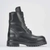 Anfibi tacco 3cm pelle nero