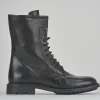 Anfibi tacco 2cm pelle nero