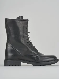 Anfibi tacco 2cm pelle nero