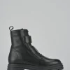 Anfibi tacco 2cm pelle nero