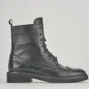Anfibi tacco 2cm pelle nero