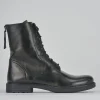Anfibi tacco 2cm pelle nero