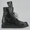Anfibi tacco 1cm pelle nero