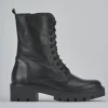 Anfibi tacco 3cm pelle nero
