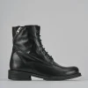 Anfibi tacco 2cm pelle nero