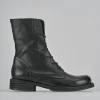 Anfibi tacco 2cm pelle nero