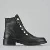 Anfibi tacco 2cm pelle nero