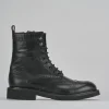 Anfibi tacco 2cm pelle nero
