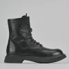 Anfibi tacco 2cm pelle nero
