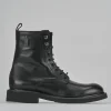 Anfibi tacco 2cm pelle nero