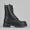 Anfibi tacco 3cm pelle nero