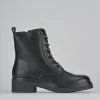 Anfibi tacco 1cm pelle nero