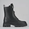Anfibi tacco 2cm pelle nero