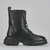Anfibi tacco 2cm pelle nero