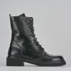 Anfibi tacco 3cm pelle nero