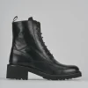 Anfibi tacco 5cm pelle nero