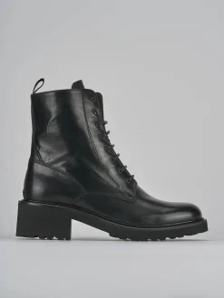 Anfibi tacco 5cm pelle nero