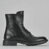 Anfibi tacco 2cm pelle nero
