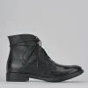 Anfibi tacco 1cm pelle nero