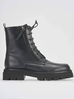 Anfibi tacco 2cm pelle nero