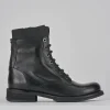 Anfibi tacco 2cm pelle nero