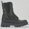 Anfibi tacco 3cm pelle nero
