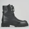 Anfibi tacco 2cm pelle nero