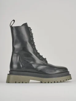 Anfibi tacco 3cm pelle nero