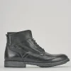 Anfibi tacco 1cm pelle nero
