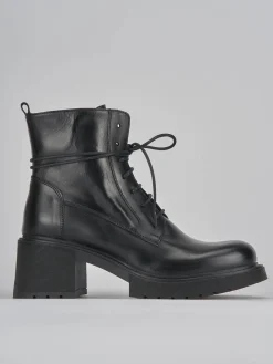 Anfibi tacco 6cm pelle nero