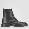 Anfibi tacco 2cm pelle nero