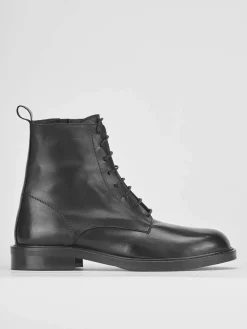 Anfibi tacco 2cm pelle nero