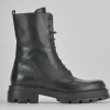 Anfibi tacco 3cm pelle nero
