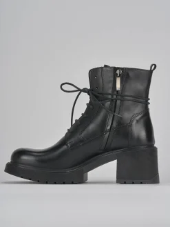 Anfibi tacco 6cm pelle nero