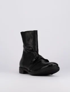 Anfibi tacco 1cm pelle nero