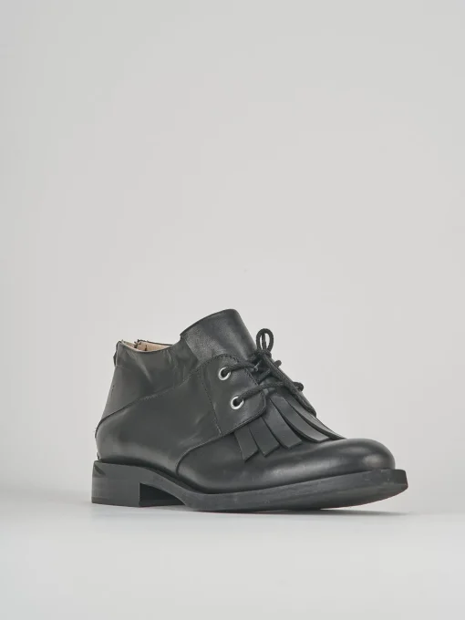Anfibi tacco 3cm pelle nero