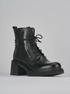 Anfibi tacco 6cm pelle nero