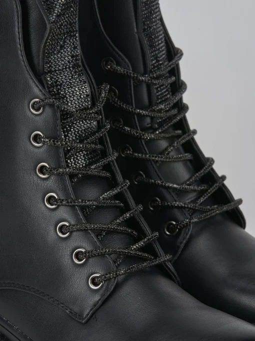 Anfibi tacco 2cm pelle nero