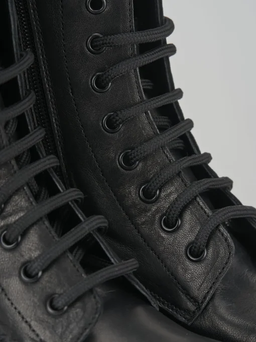 Anfibi tacco 3cm pelle nero