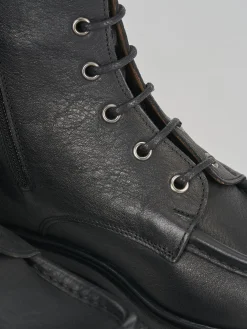 Anfibi tacco 2cm pelle nero