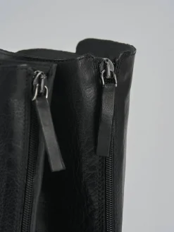 Anfibi tacco 2cm pelle nero