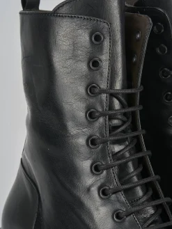 Anfibi tacco 3cm pelle nero