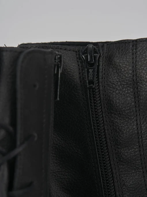 Anfibi tacco 2cm pelle nero