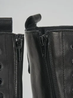Anfibi tacco 3cm pelle nero