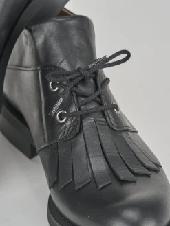 Anfibi tacco 3cm pelle nero
