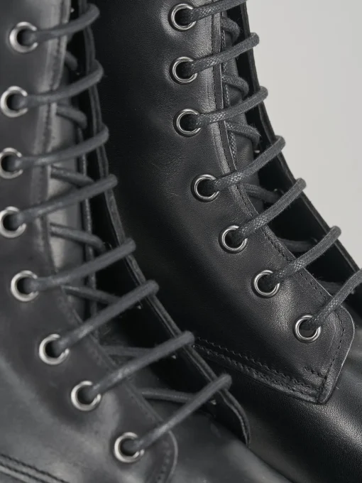 Anfibi tacco 3cm pelle nero